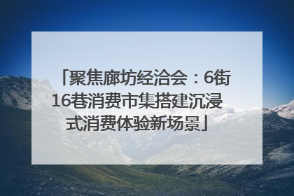 聚焦廊坊经洽会：6街16巷消费市集搭建沉浸式消费体验新场景