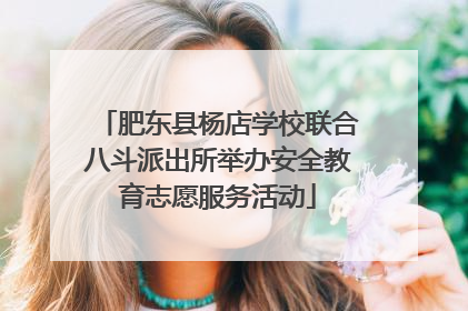 肥东县杨店学校联合八斗派出所举办安全教育志愿服务活动