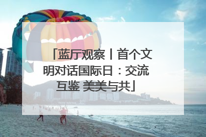 蓝厅观察丨首个文明对话国际日：交流互鉴 美美与共