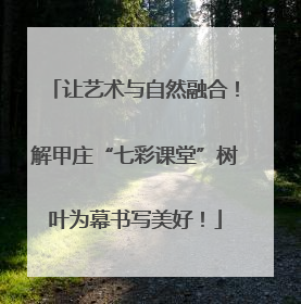 让艺术与自然融合！解甲庄“七彩课堂”树叶为幕书写美好！