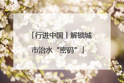 行进中国丨解锁城市治水“密码”