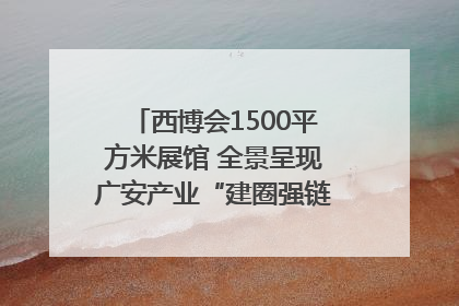 西博会1500平方米展馆 全景呈现广安产业“建圈强链”｜西博视界