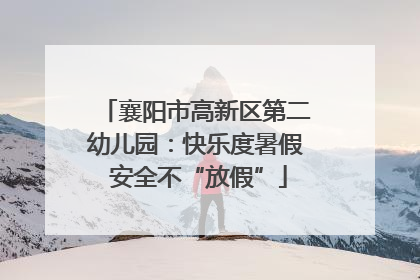 襄阳市高新区第二幼儿园：快乐度暑假 安全不“放假”