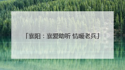 襄阳：襄爱助听 情暖老兵