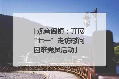 观音阁镇：开展“七一”走访慰问困难党员活动