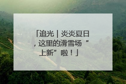 追光｜炎炎夏日，这里的滑雪场“上新”啦！