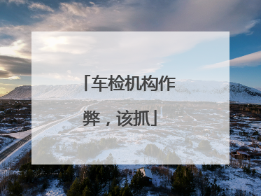 车检机构作弊，该抓