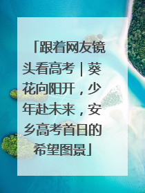 跟着网友镜头看高考｜葵花向阳开，少年赴未来，安乡高考首日的希望图景