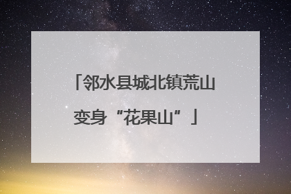 邻水县城北镇荒山变身“花果山”