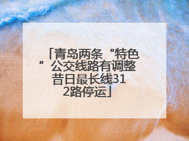 青岛两条“特色”公交线路有调整 昔日最长线312路停运