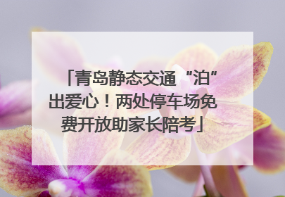 青岛静态交通“泊”出爱心！两处停车场免费开放助家长陪考