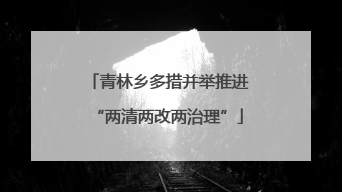 青林乡多措并举推进“两清两改两治理”