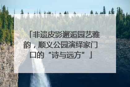 非遗皮影邂逅园艺雅韵，顺义公园演绎家门口的“诗与远方”
