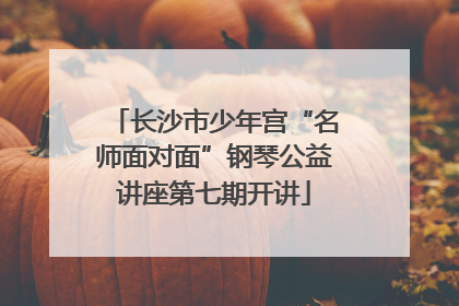 长沙市少年宫“名师面对面”钢琴公益讲座第七期开讲