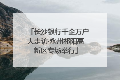 长沙银行千企万户大走访·永州祁阳高新区专场举行