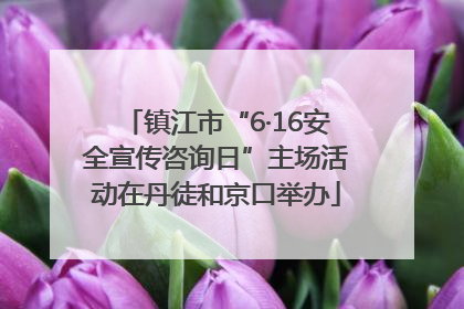 镇江市“6·16安全宣传咨询日”主场活动在丹徒和京口举办