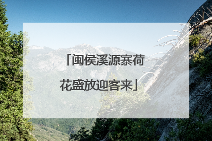 闽侯溪源寨荷花盛放迎客来