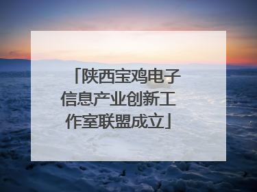 陕西宝鸡电子信息产业创新工作室联盟成立