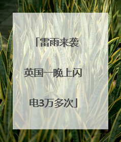 雷雨来袭 英国一晚上闪电3万多次