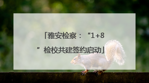 雅安检察：“1+8”检校共建签约启动