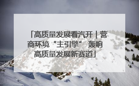 高质量发展看汽开｜营商环境“主引擎” 轰响高质量发展新赛道