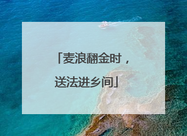麦浪翻金时，送法进乡间