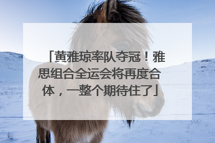 黄雅琼率队夺冠！雅思组合全运会将再度合体，一整个期待住了