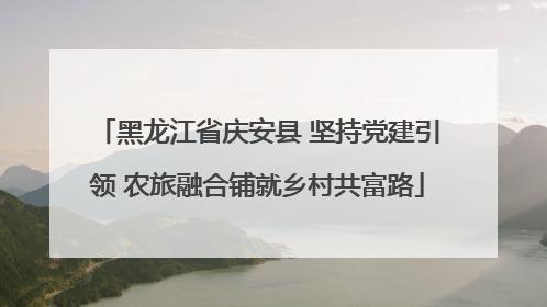 黑龙江省庆安县 坚持党建引领 农旅融合铺就乡村共富路