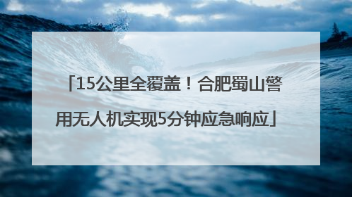 15公里全覆盖！合肥蜀山警用无人机实现5分钟应急响应