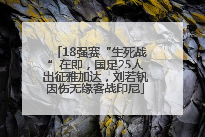 18强赛“生死战”在即，国足25人出征雅加达，刘若钒因伤无缘客战印尼