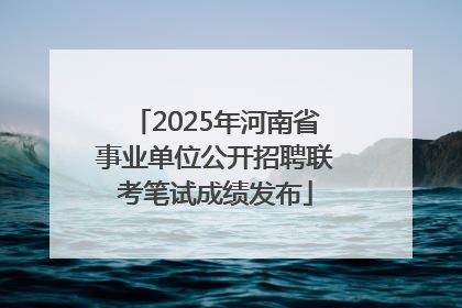 2025年河南省事业单位公开招聘联考笔试成绩发布