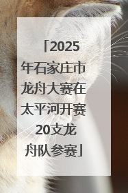2025年石家庄市龙舟大赛在太平河开赛 20支龙舟队参赛