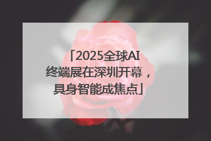 2025全球AI终端展在深圳开幕，具身智能成焦点