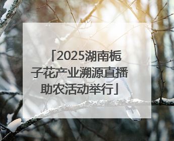 2025湖南栀子花产业溯源直播助农活动举行