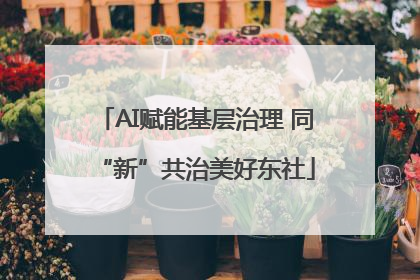 AI赋能基层治理 同“新”共治美好东社